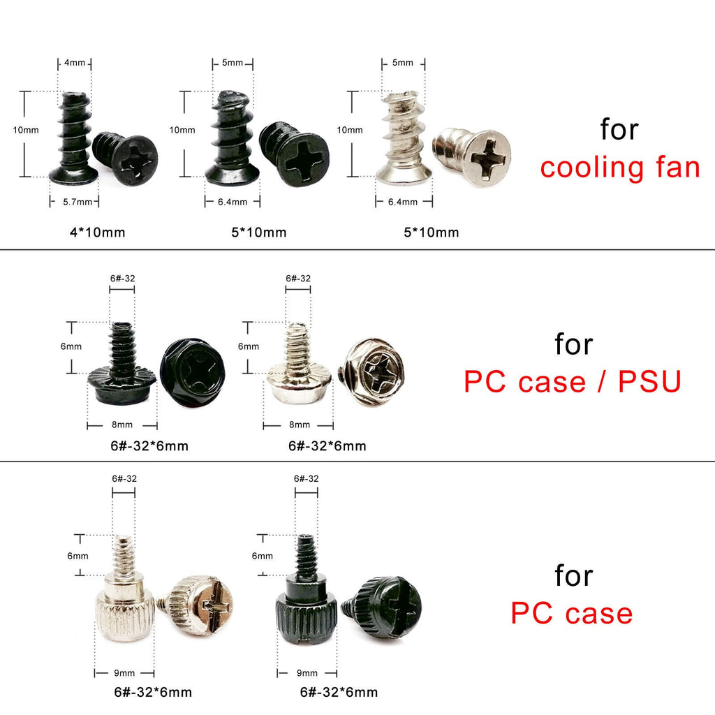 Computer PC Case Hard Disk Fan Motherboard Power Assemble Repair Screw Kit #E