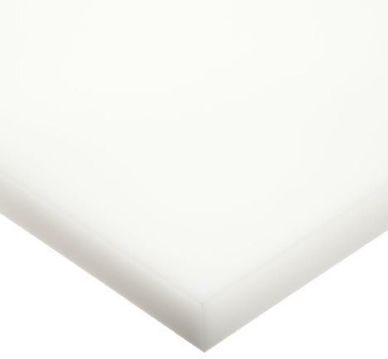 US Stock 3mm ±10% x 7.874" x 7.874" UHMW PE Plastic Sheet Plate Natural White