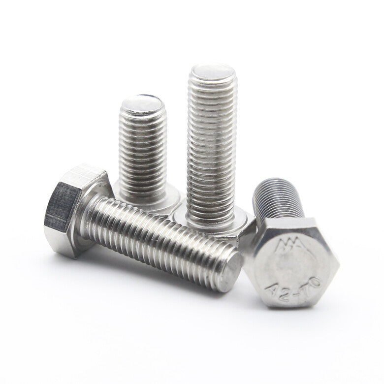 2pcs M9 x 1.25 x 35mm Hexagon Head Bolts 304 Stainless Steel Hex Head Screws