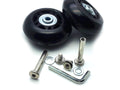 US Stock 2Set 60mm Luggage Suitcase Replacement Wheels Axles Repair Wrench Black