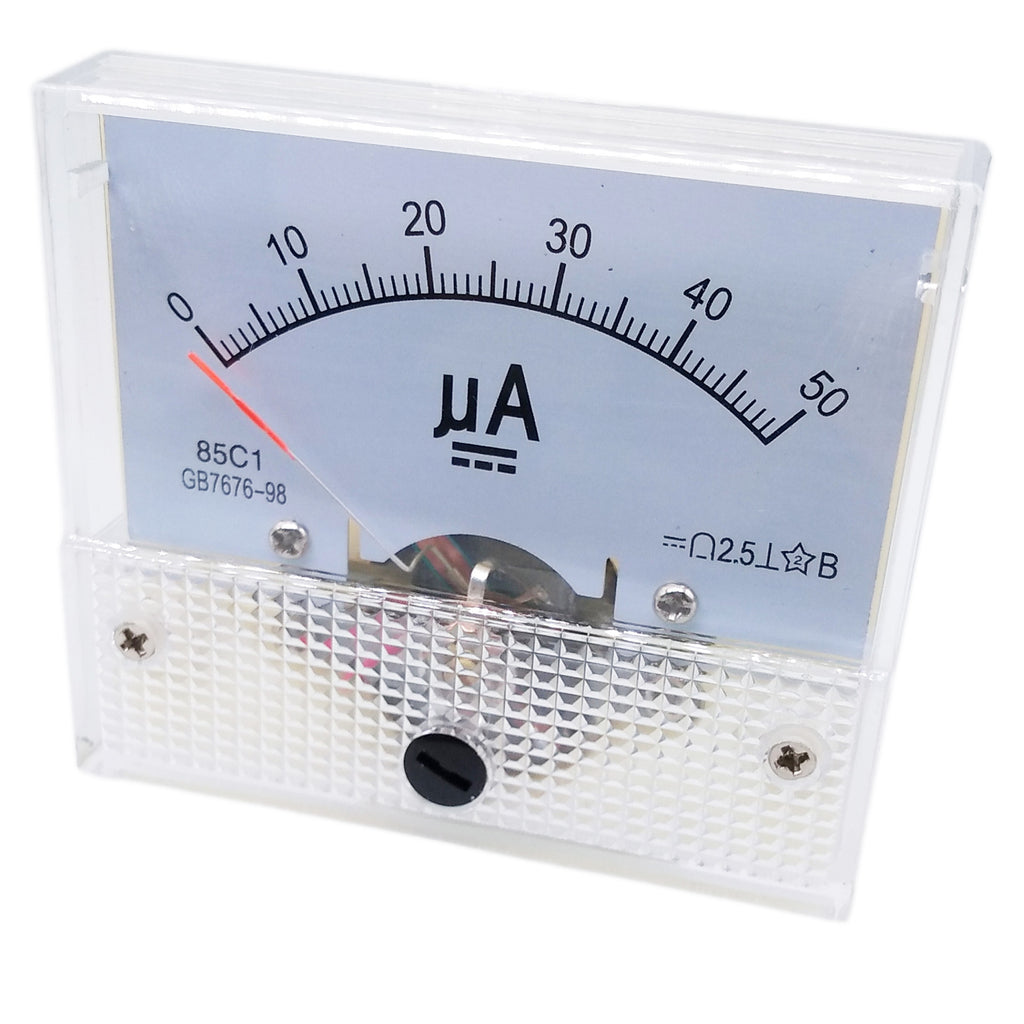 AU Stock DC 0~50uA Class 2.5 Accuracy Analog Amperemeter Panel Meter Gauge 85C1