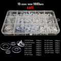 1085pc M2-M12 Soft PVC Plastic Transparent Flat Washer Insulation Gasket Kit Set