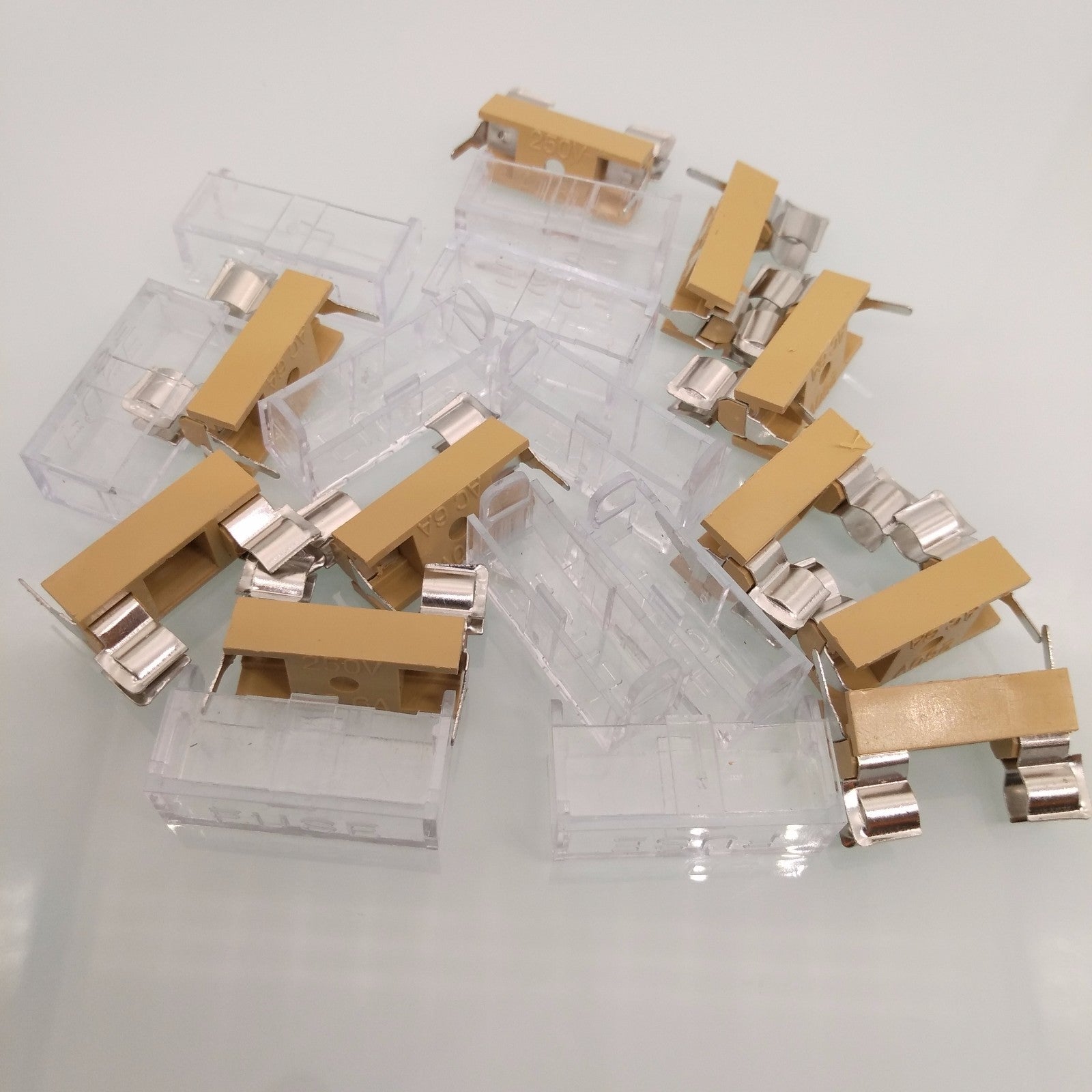 AU Stock  10pcs Panel Mount PCB Fuse Holder Case with Transparent Cover 5 x 20mm