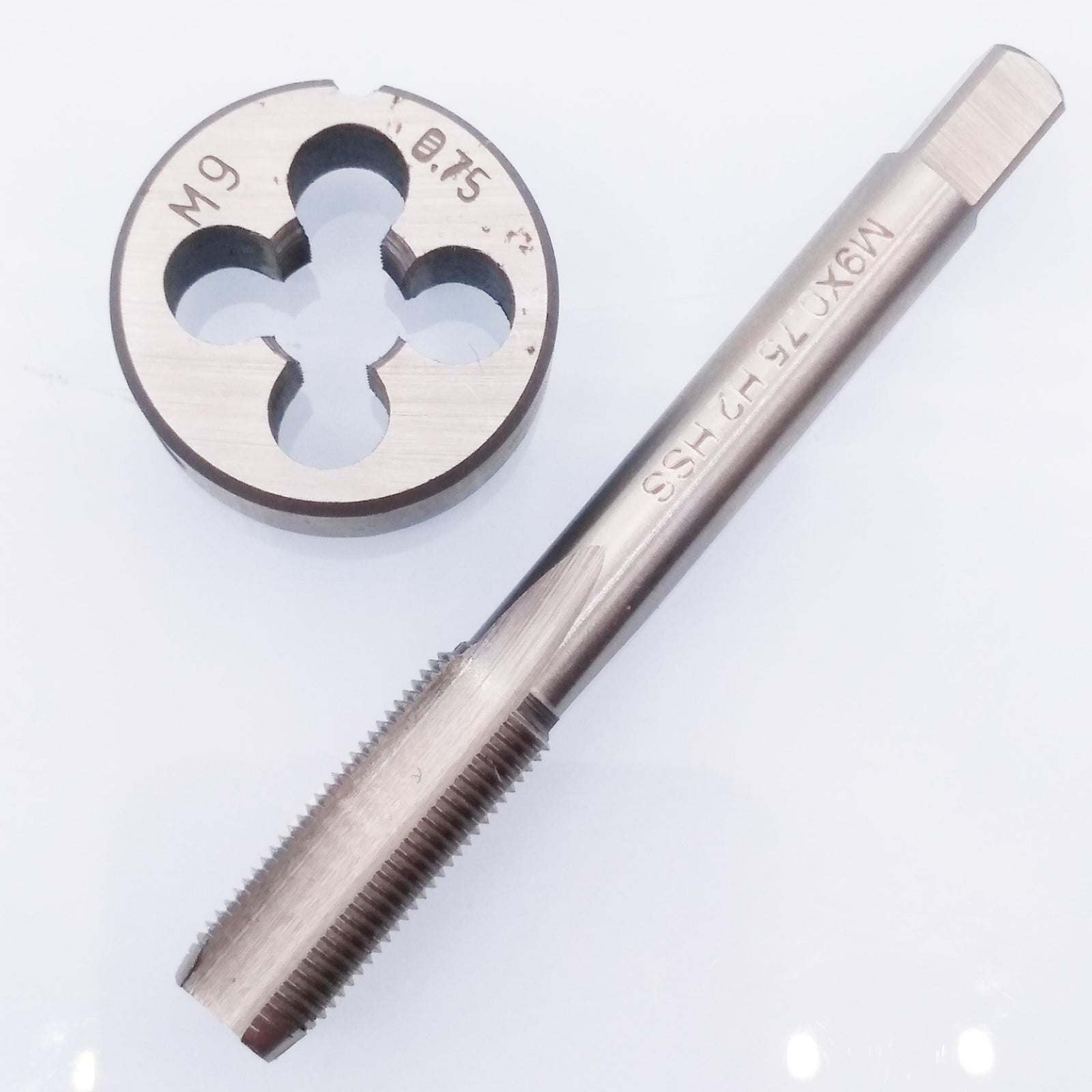 US Stock HSS M9 x 0.75mm Tap & M9 x 0.75mm Die Metric Thread Right Hand
