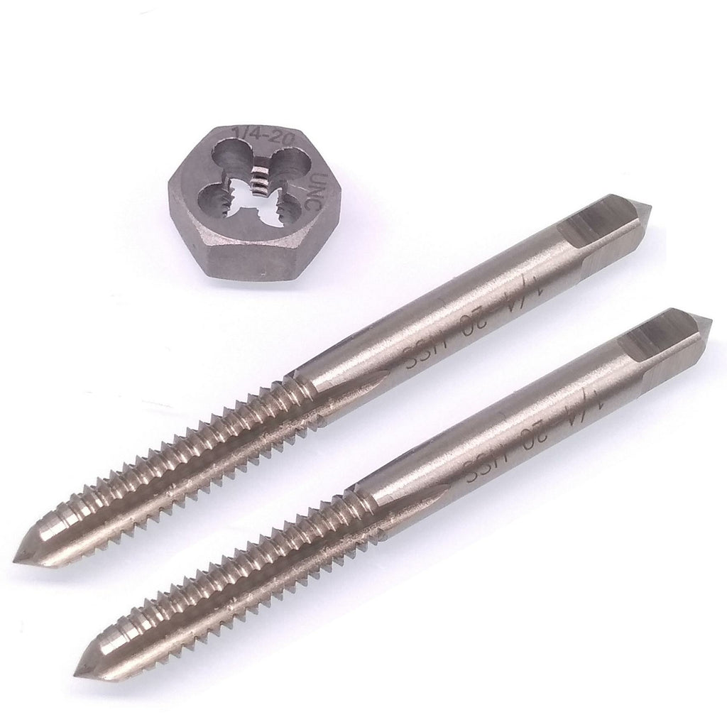 HSS 1/4-20 Taper & Plug Tap & 1/4-20 Hexagon Die Thread Right Hand Set