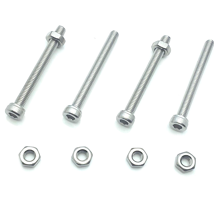 US Stock 50x M3 x 30mm Hex Socket Screw Bolt Knurling DIN912 Stainless Steel Nut