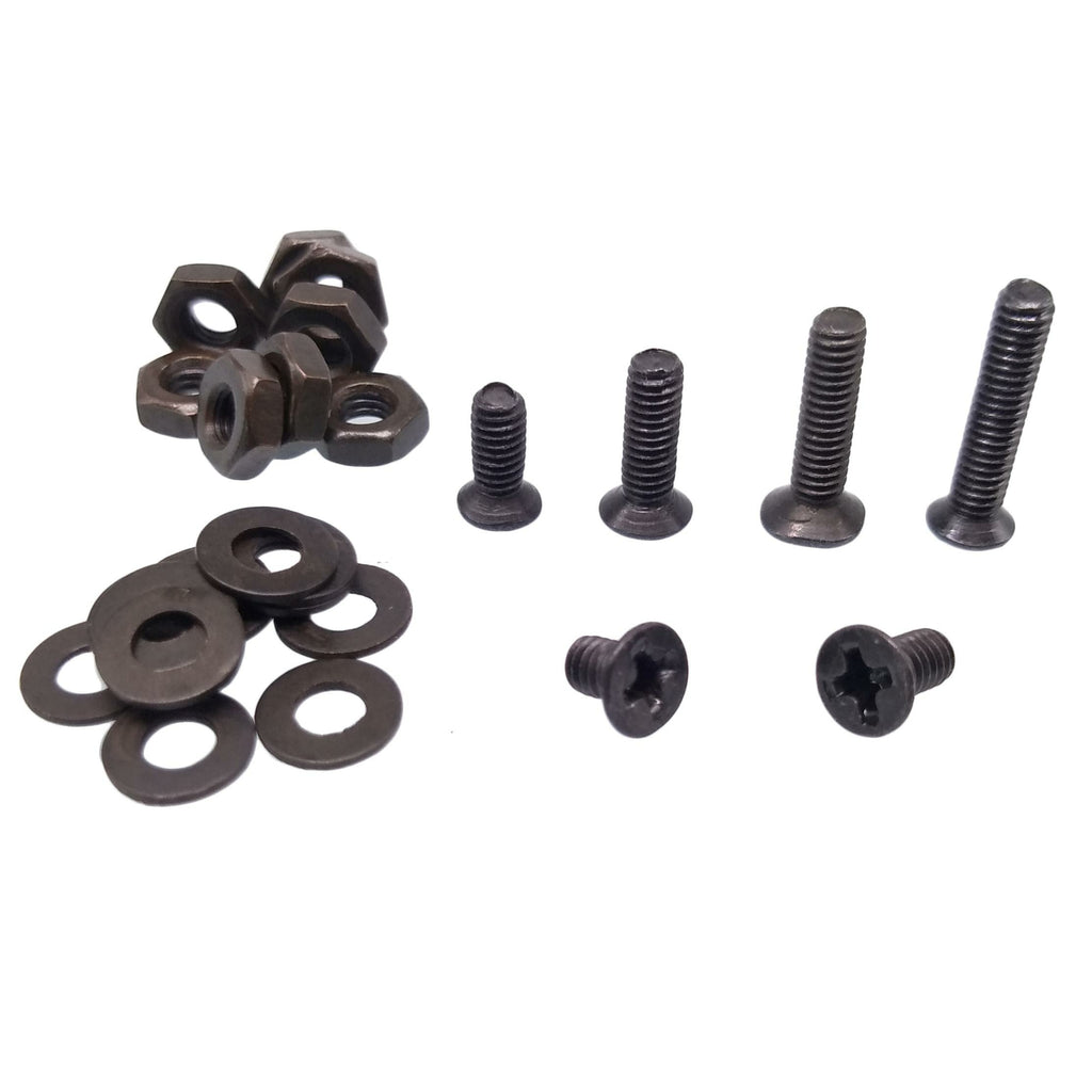 600pcs M2.5 Flat Head Black Screws with Nuts Washers Assortment Kit