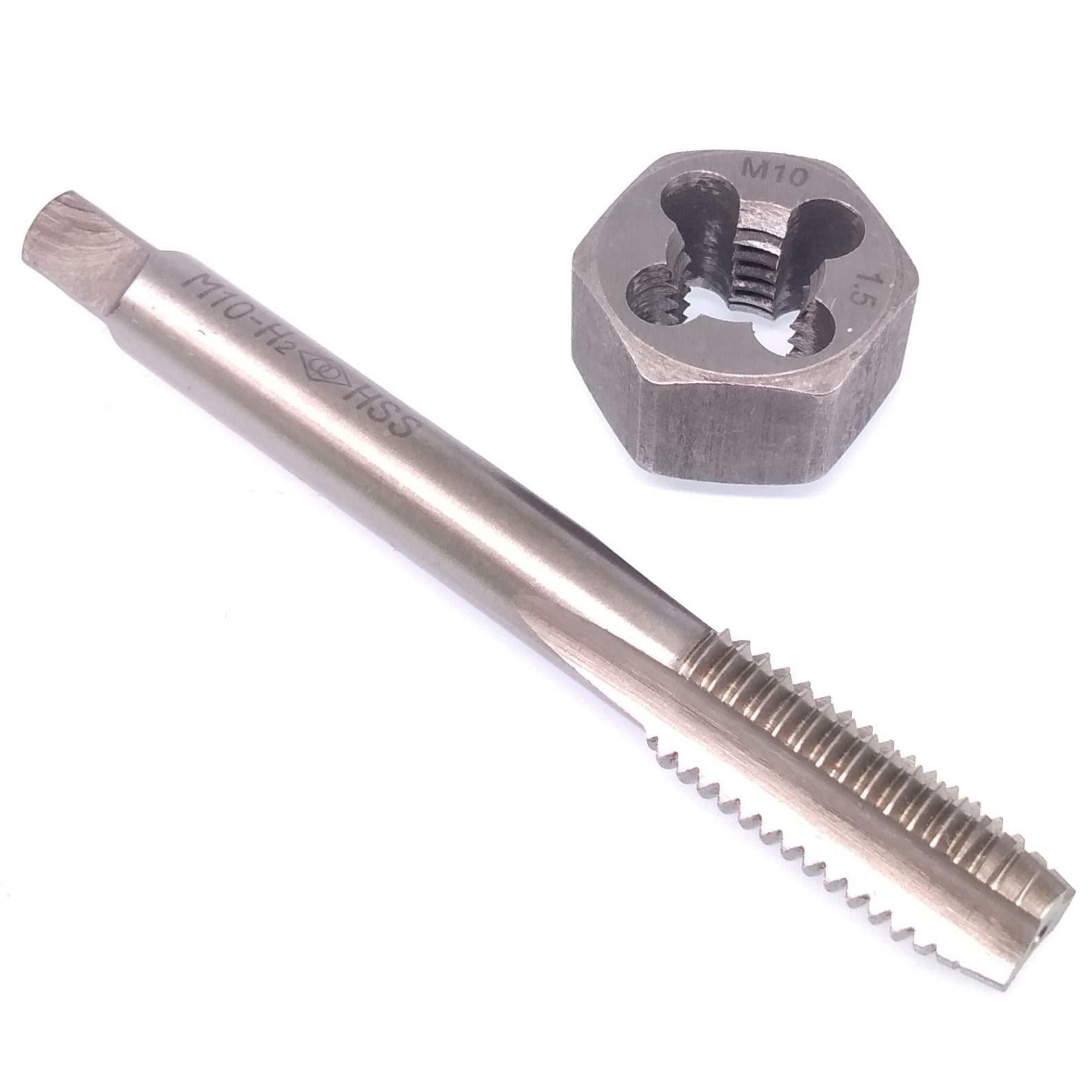 US Stock HSS M10 x 1.5mm Tap & 10x1.5mm Hexagon Die Metric Thread Right Hand Set