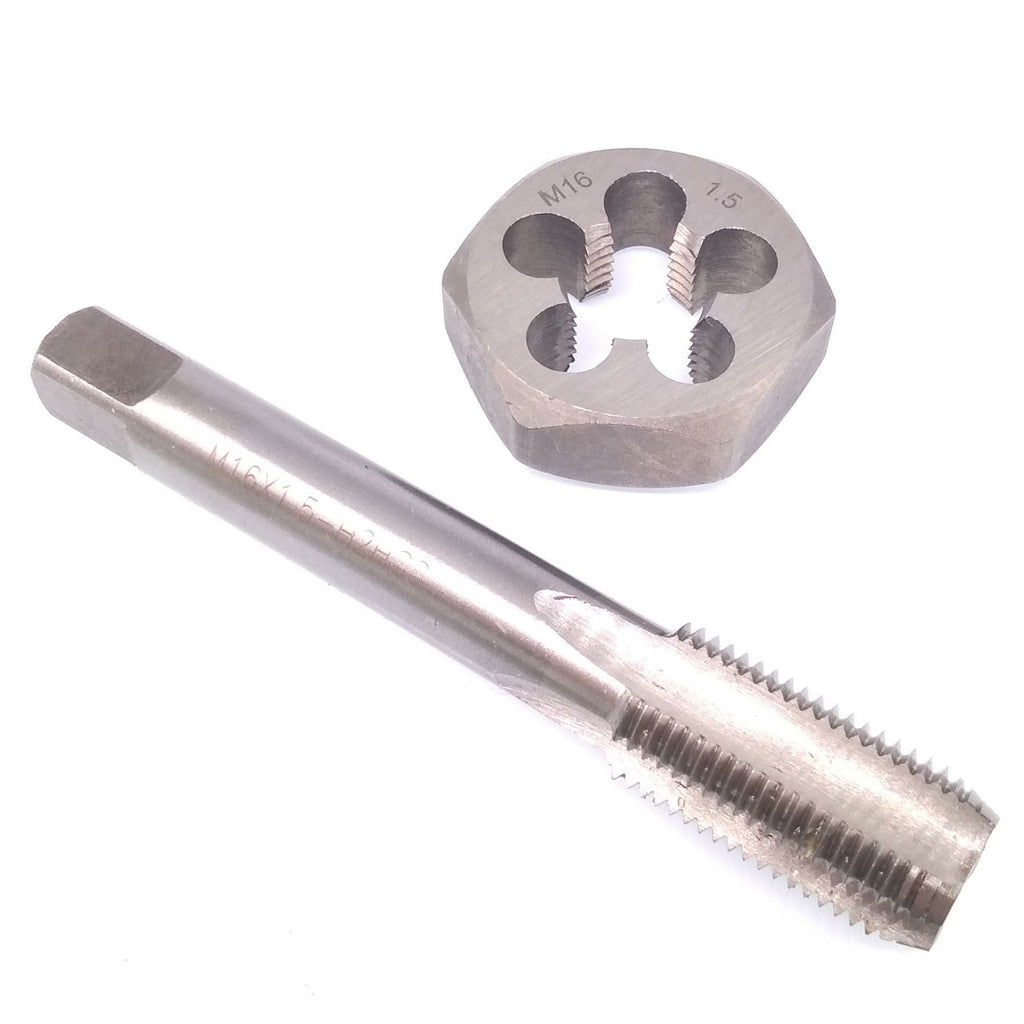 US Stock HSS M16 x 1.5mm Tap & 16x1.5mm Hexagon Die Metric Thread Right Hand Set