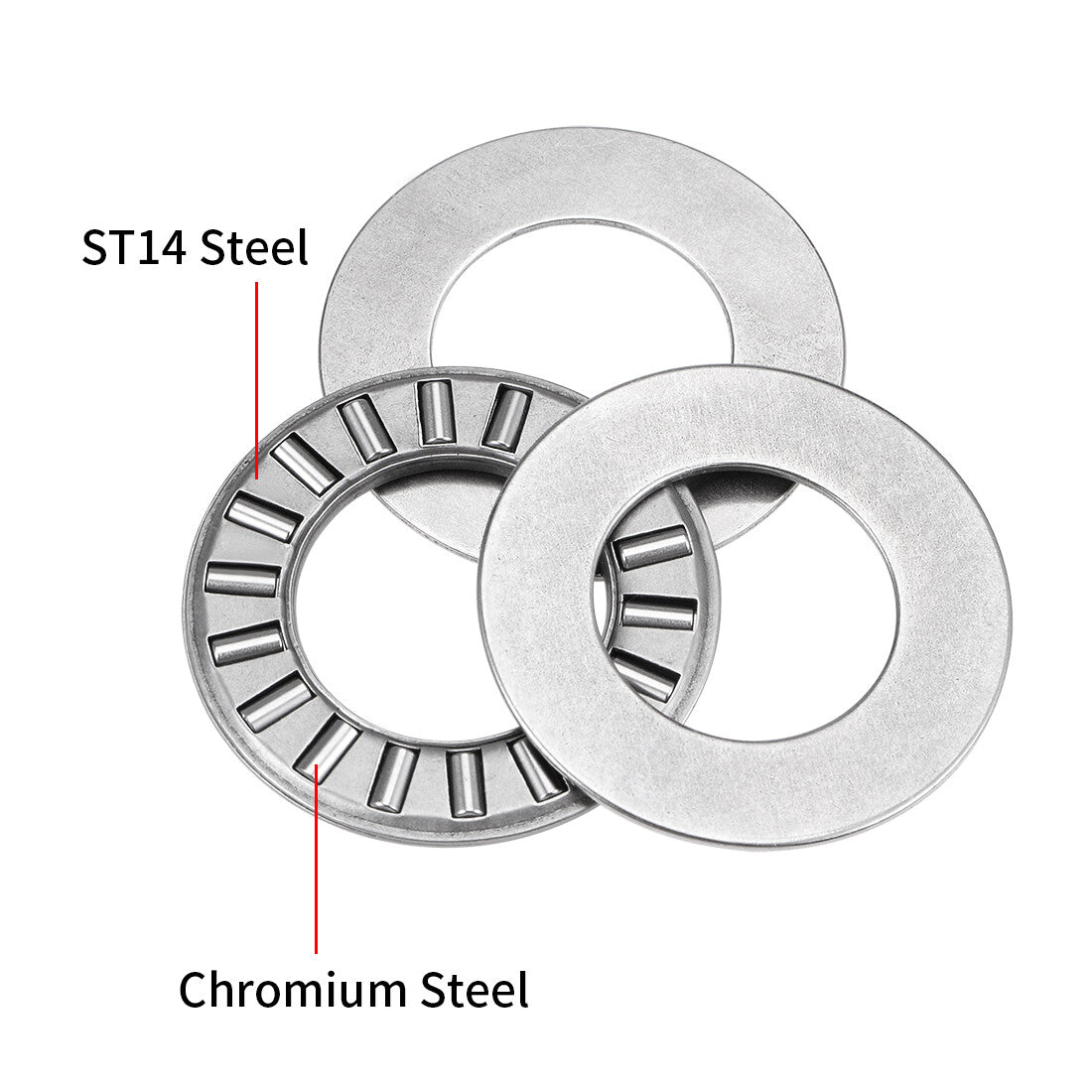 TC1018+2TRA Needle Roller Thrust Bearings with Washers 5/8"x1-1/8"x5/64"