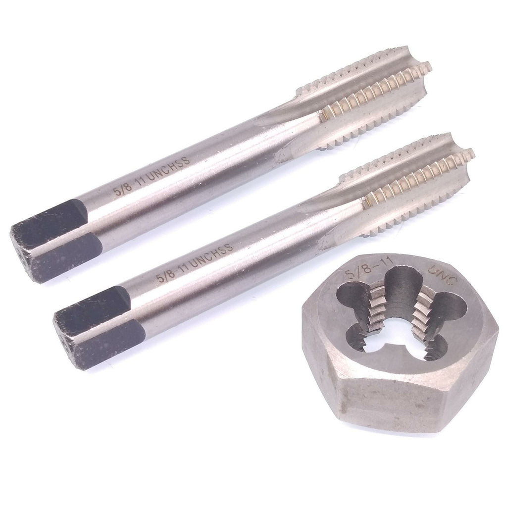 HSS 5/8-11 Taper & Plug Tap & 5/8-11 Hexagon Die Thread Right Hand Set