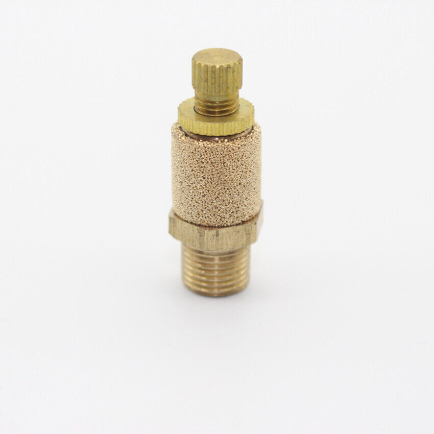 Pneumatic Solenoid Valve Adjustable Brass Mufflers Silencers 1/8"