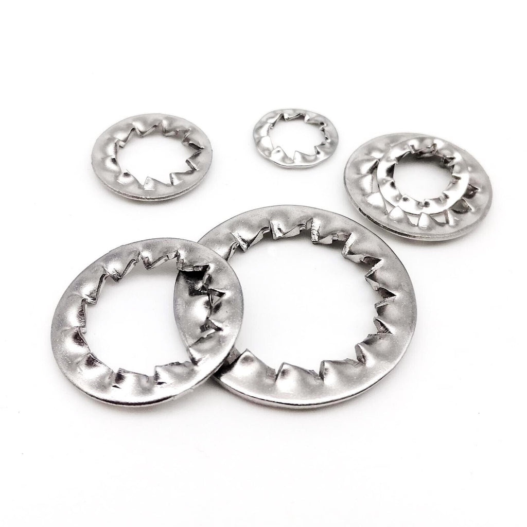 AU Stock 500 Mix M3-M8 External Internal Toothed Serrated Lock Washer Gasket Kit