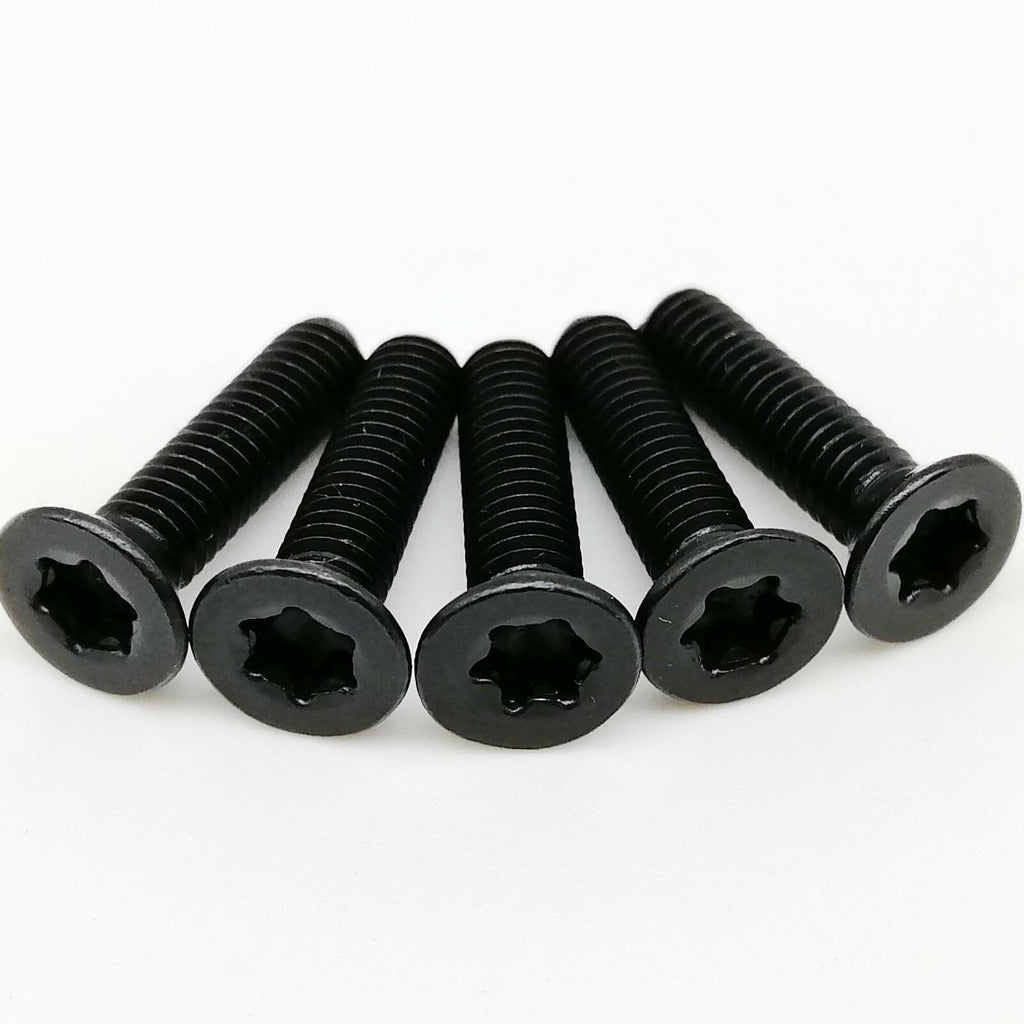 10pcs M4x12mm Black Steel Six-Lobe Torx Head Flat Countersunk Screw Bolt