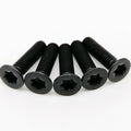 10pcs M4x12mm Black Steel Six-Lobe Torx Head Flat Countersunk Screw Bolt