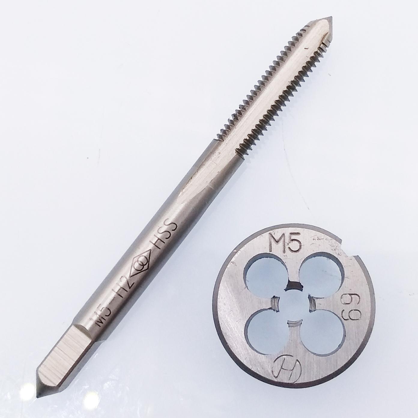 US Stock HSS M5 x 0.8mm Tap & M5 x 0.8mm Die Metric Thread Right Hand