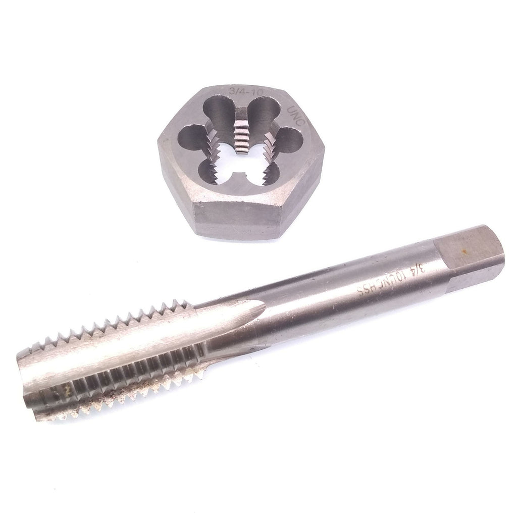 US Stock HSS 3/4-10 Tap & 3/4-10 Hexagon Die Thread Right Hand Set