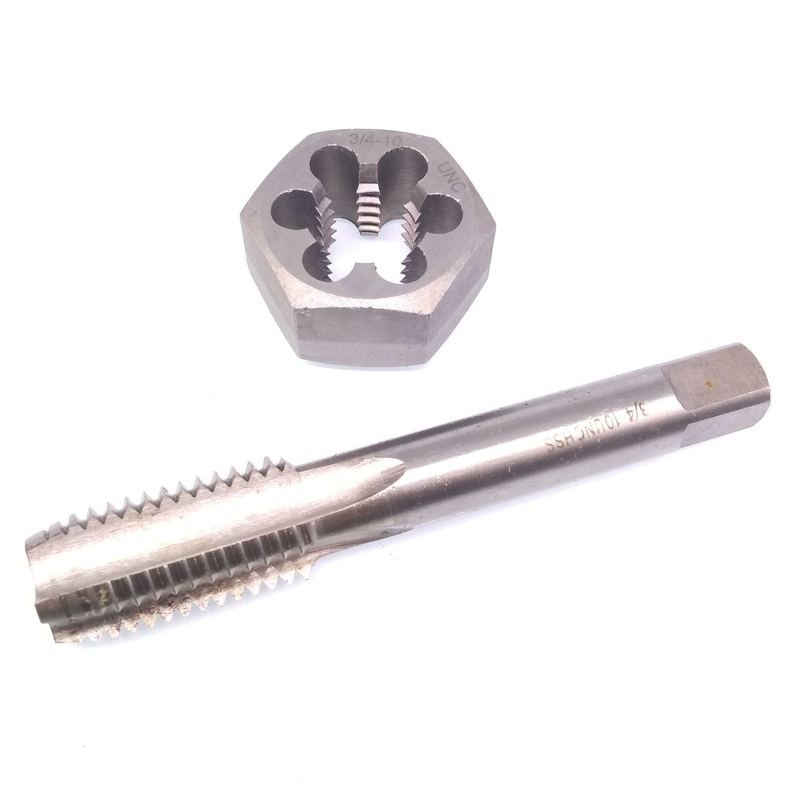 US Stock HSS 3/4-10 Tap & 3/4-10 Hexagon Die Thread Right Hand Set