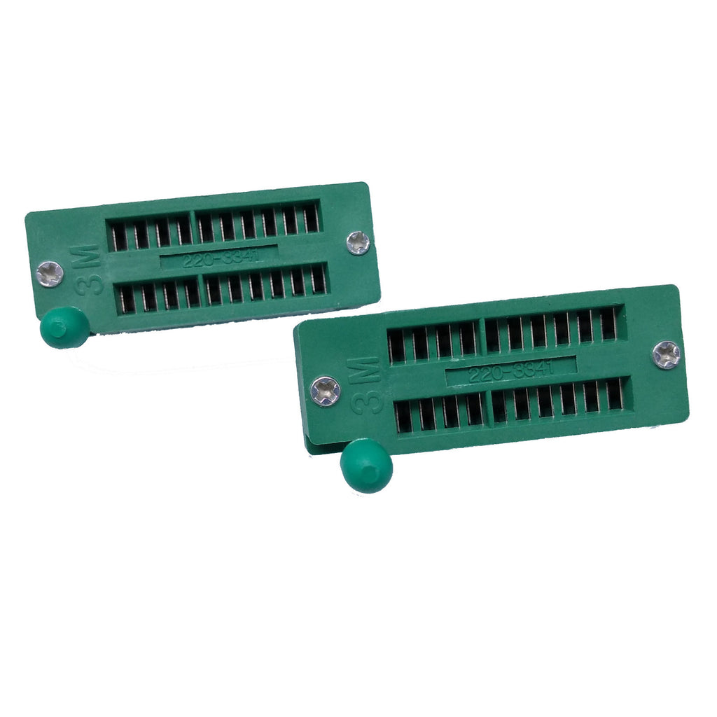 2x 20 Pin 2.54mm ZIF ZIP IC Test DIP Board Socket Universal 220-3345