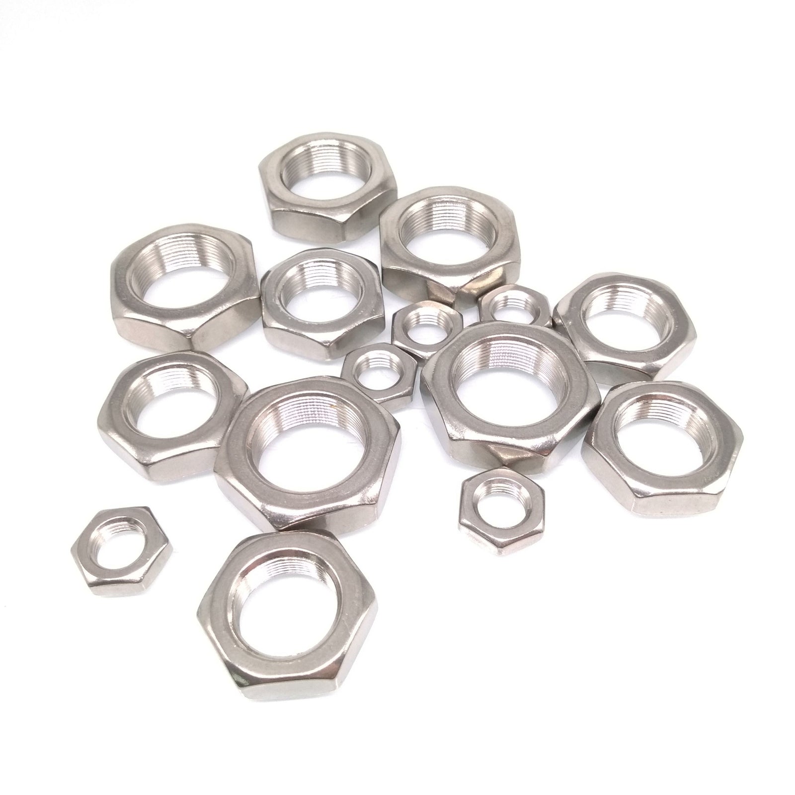AU Stock 20pcs M12 x 1.5mm Fine Thread Hex Half Thin Jam Nuts A2 Stainless Steel
