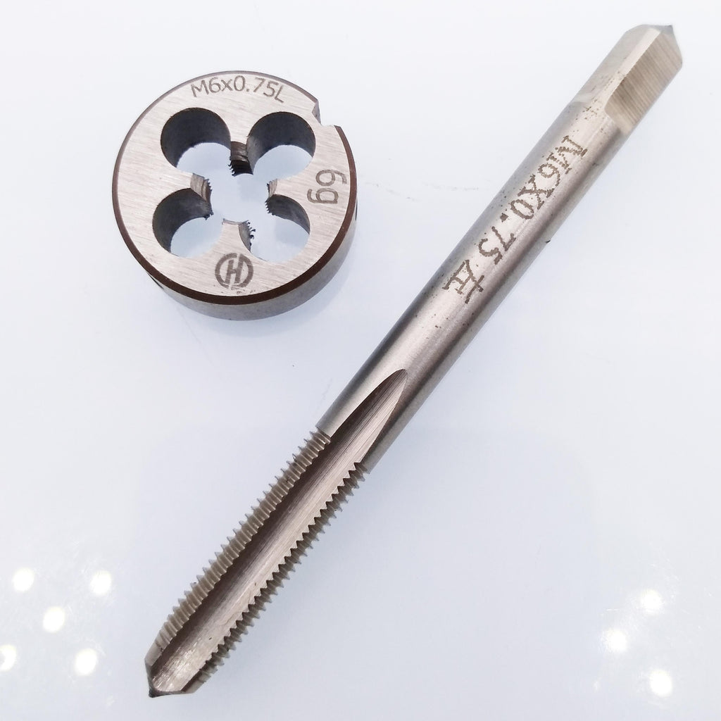 US Stock HSS M6 x 0.75mm Tap & M6 x 0.75mm Die Metric Thread Left Hand