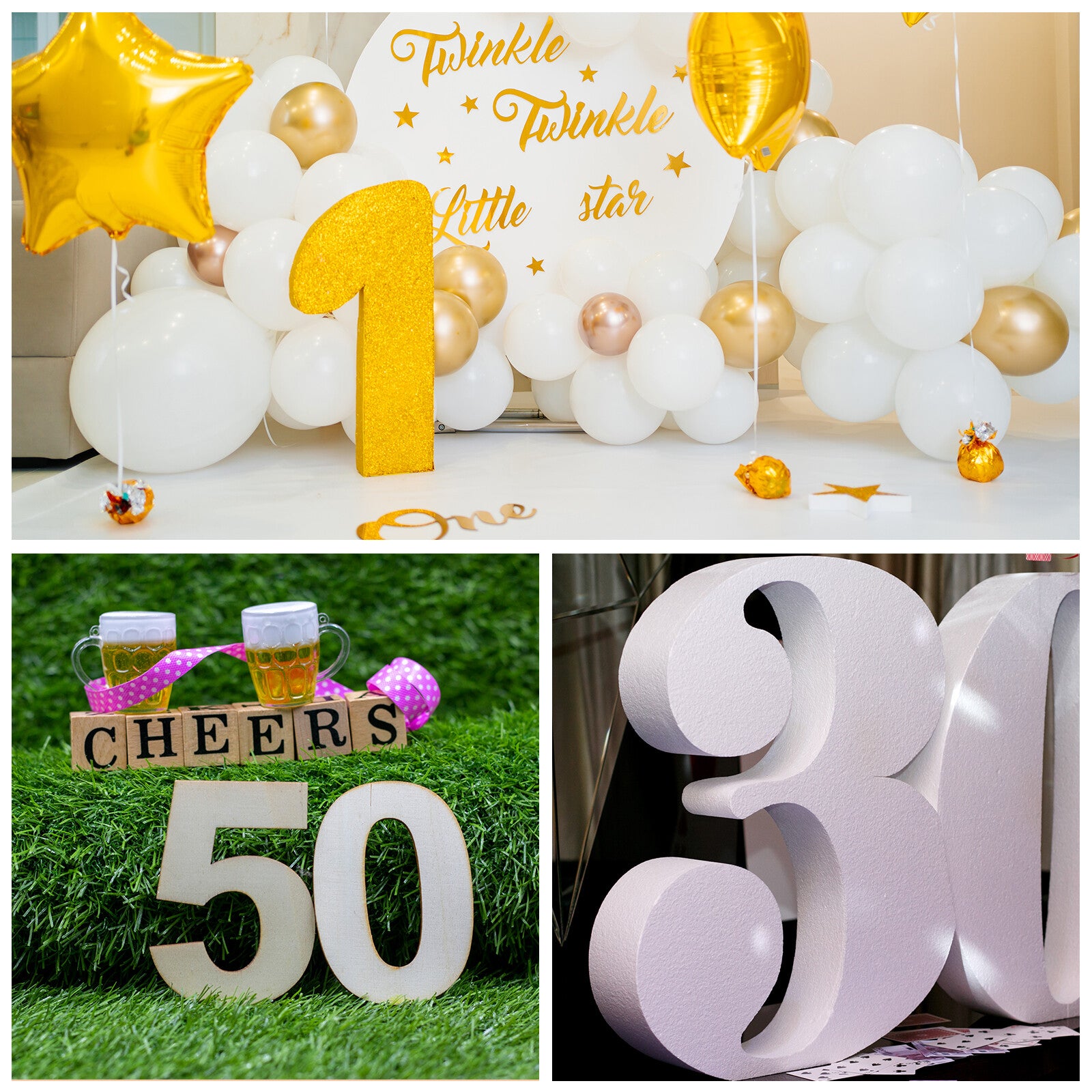 2pcs Foam Letters B Letter EPS White Polystyrene Letter Foam 100mm/4 Inch