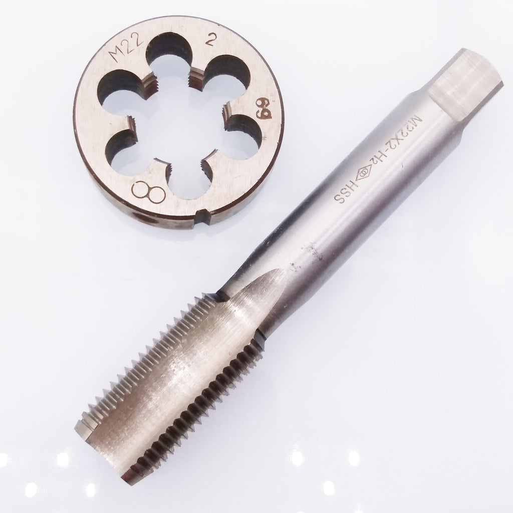 US Stock HSS M22 x 2mm Tap & M22 x 2.0mm Die Metric Thread Right Hand