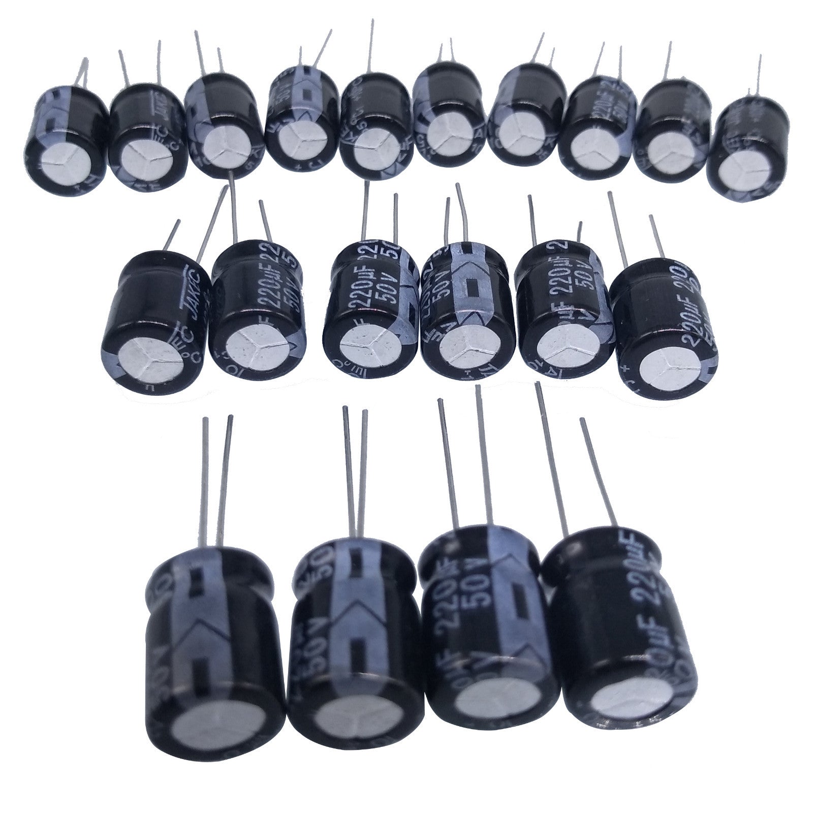 US Stock 50pcs Electrolytic Capacitors 220uF 220mfd 50V +105℃ Radial 10 x 13mm