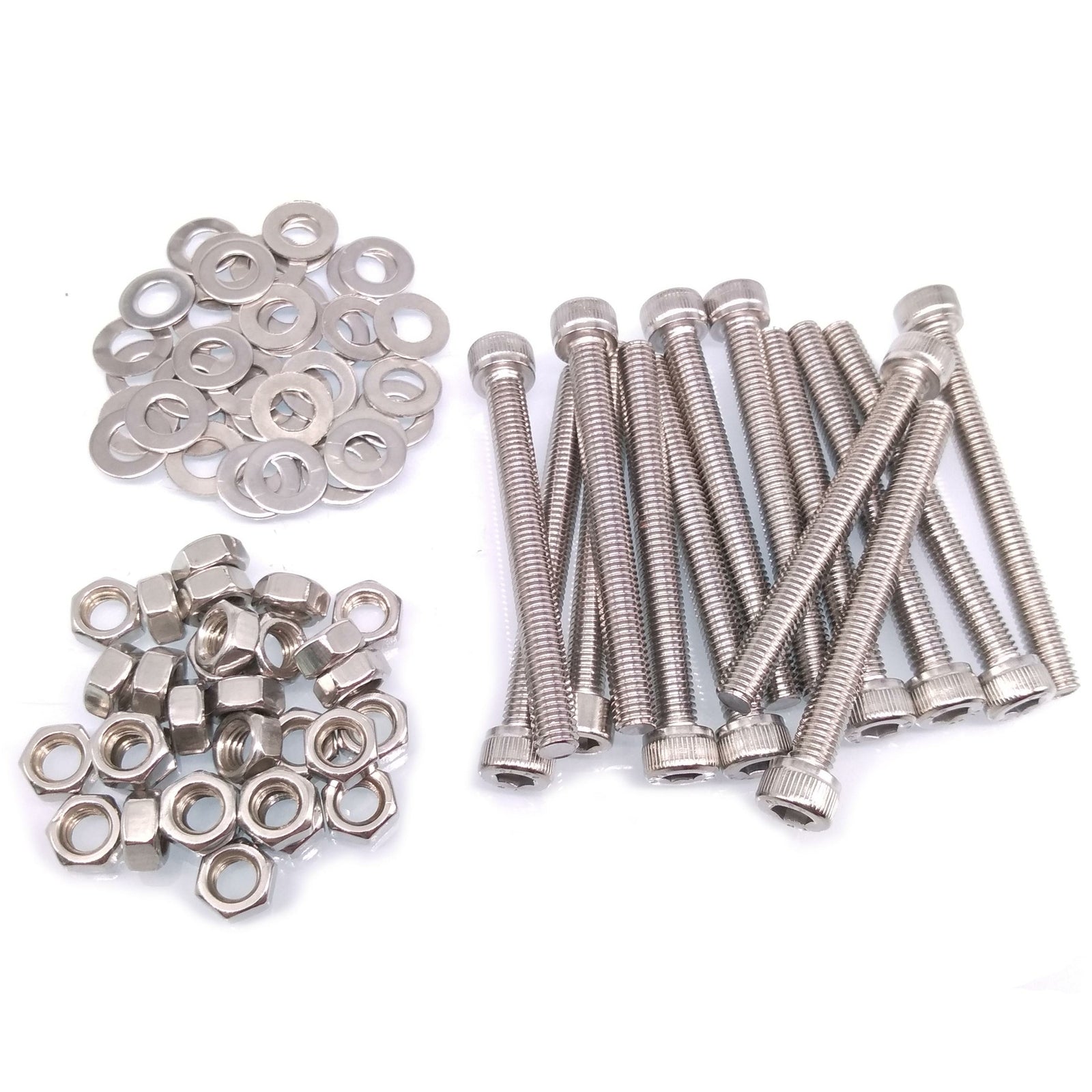 20x M5 x 55mm Socket Head Cap Screws Stainless Steel Allen Socket Nuts Washers