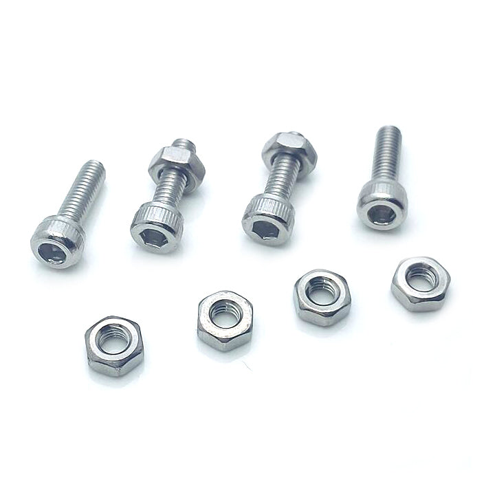 US Stock 50pcs M3 10mm Hex Socket Screw Bolt Knurling DIN912 Stainless Steel Nut