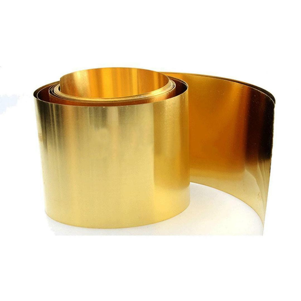 Stock 0.05mm ±10% x 100mm x 1000mm H62 Brass Metal Thin Sheet Foil Plate Roll