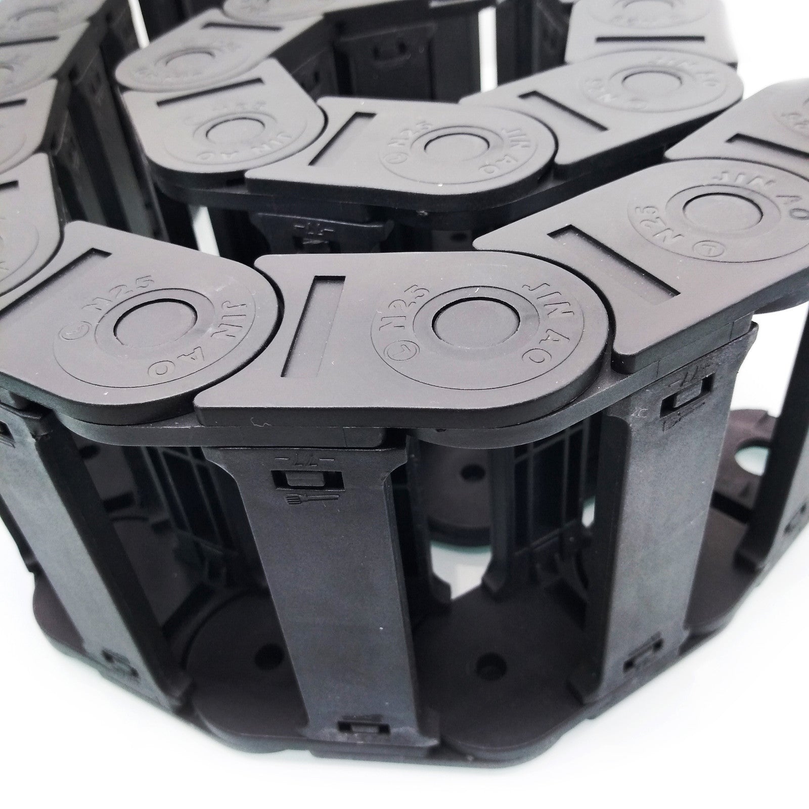 AU Stock 1M 1000mm Black Long Nylon Cable Drag Chain Wire Carrier 25 x 77mm