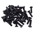 US Stock 50x M6 x 25mm Grade 10.9 Flat Countersunk Hex Socket Bolts Screws Black