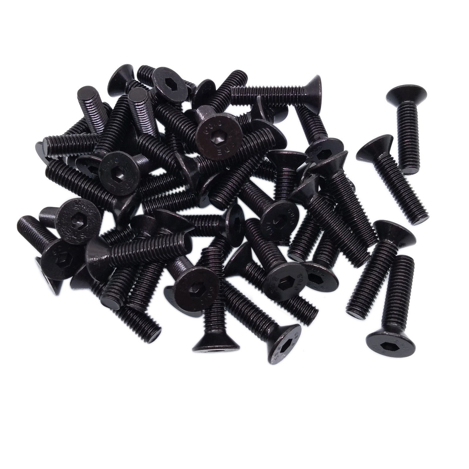 US Stock 50x M6 x 25mm Grade 10.9 Flat Countersunk Hex Socket Bolts Screws Black