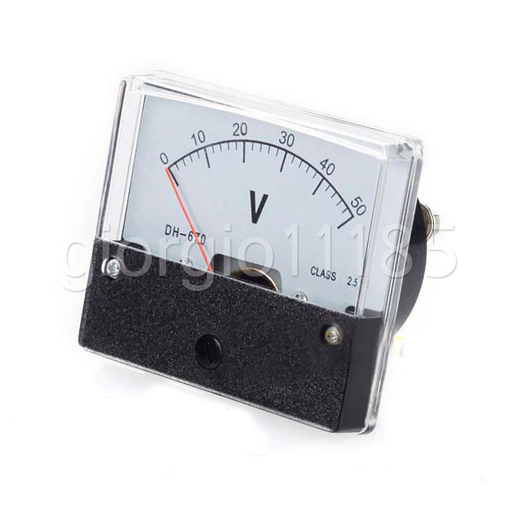 US Stock Analog Panel Volt Voltage Meter Voltmeter Gauge DH-670 0-50V DC