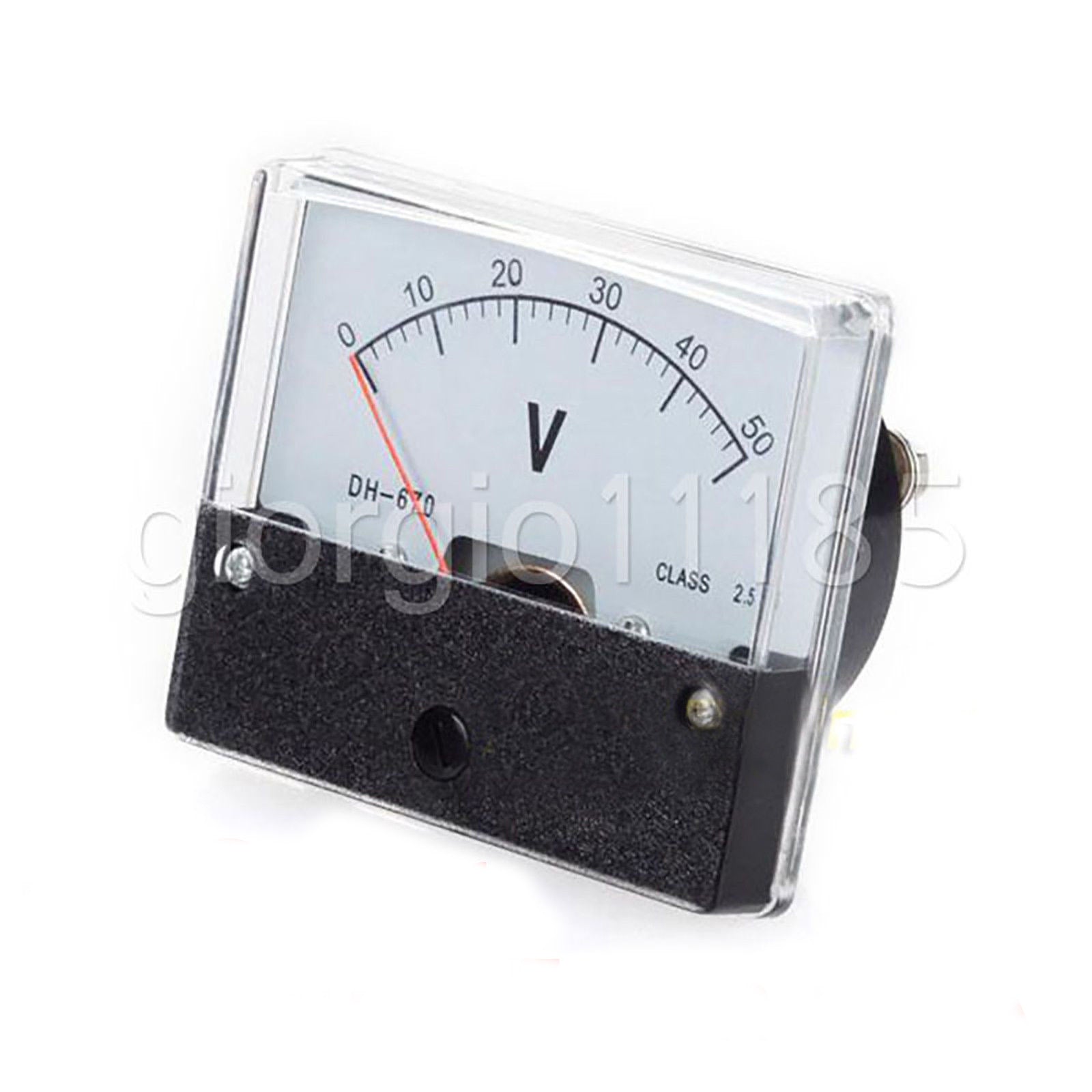 US Stock Analog Panel Volt Voltage Meter Voltmeter Gauge DH-670 0-50V DC