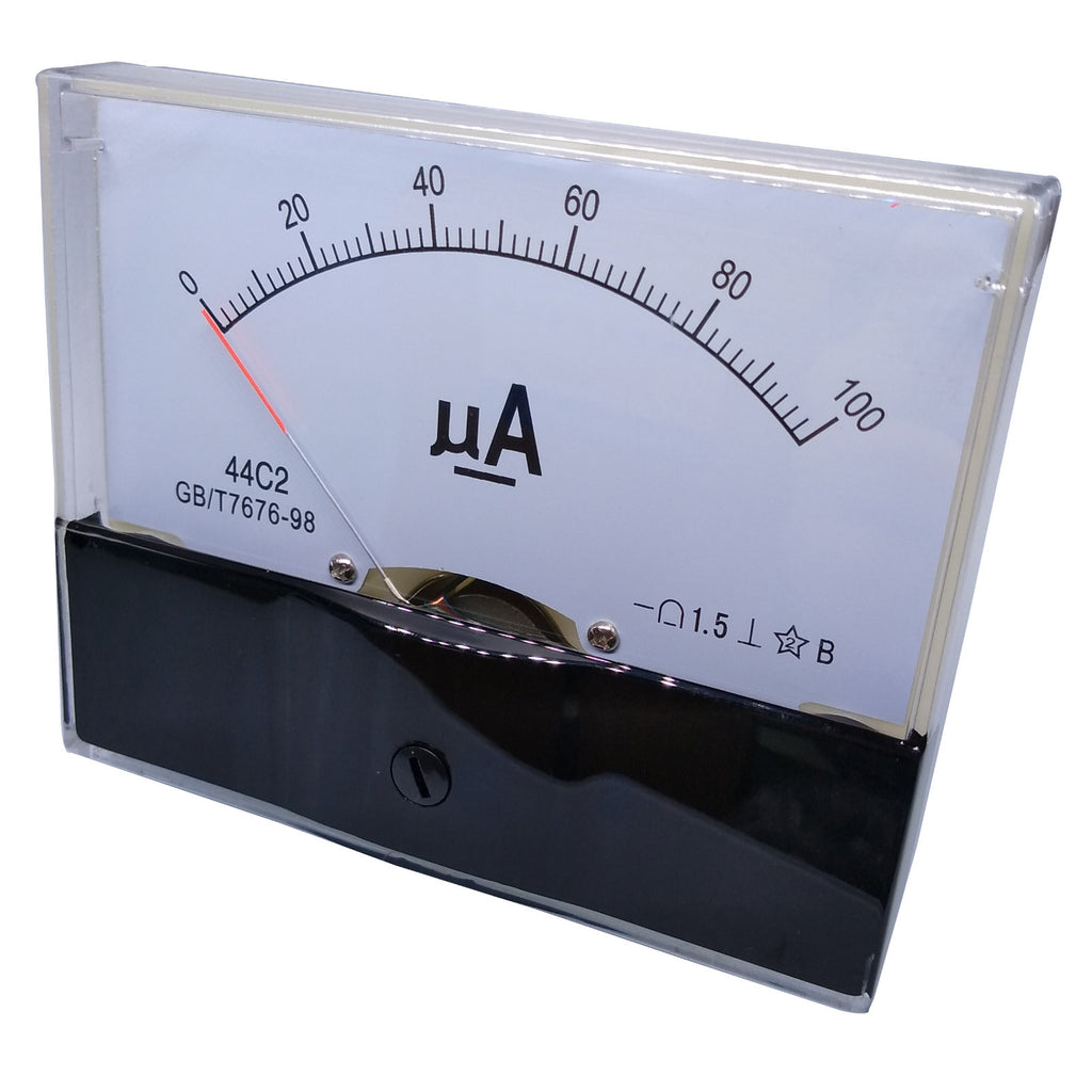 US Stock DC 0~100uA Class 1.5 Accuracy Analog Amperemeter Panel Meter Gauge 44C2