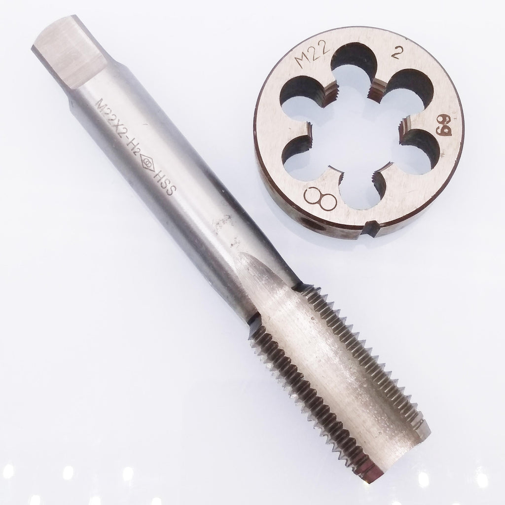 US Stock HSS M22 x 2mm Tap & M22 x 2.0mm Die Metric Thread Right Hand