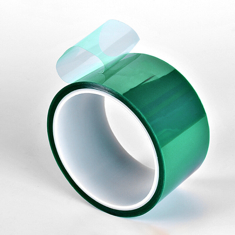 5 Roll Heat Resistant PET Green Tape High Temperature 33m(100ft)/Roll Width 50mm