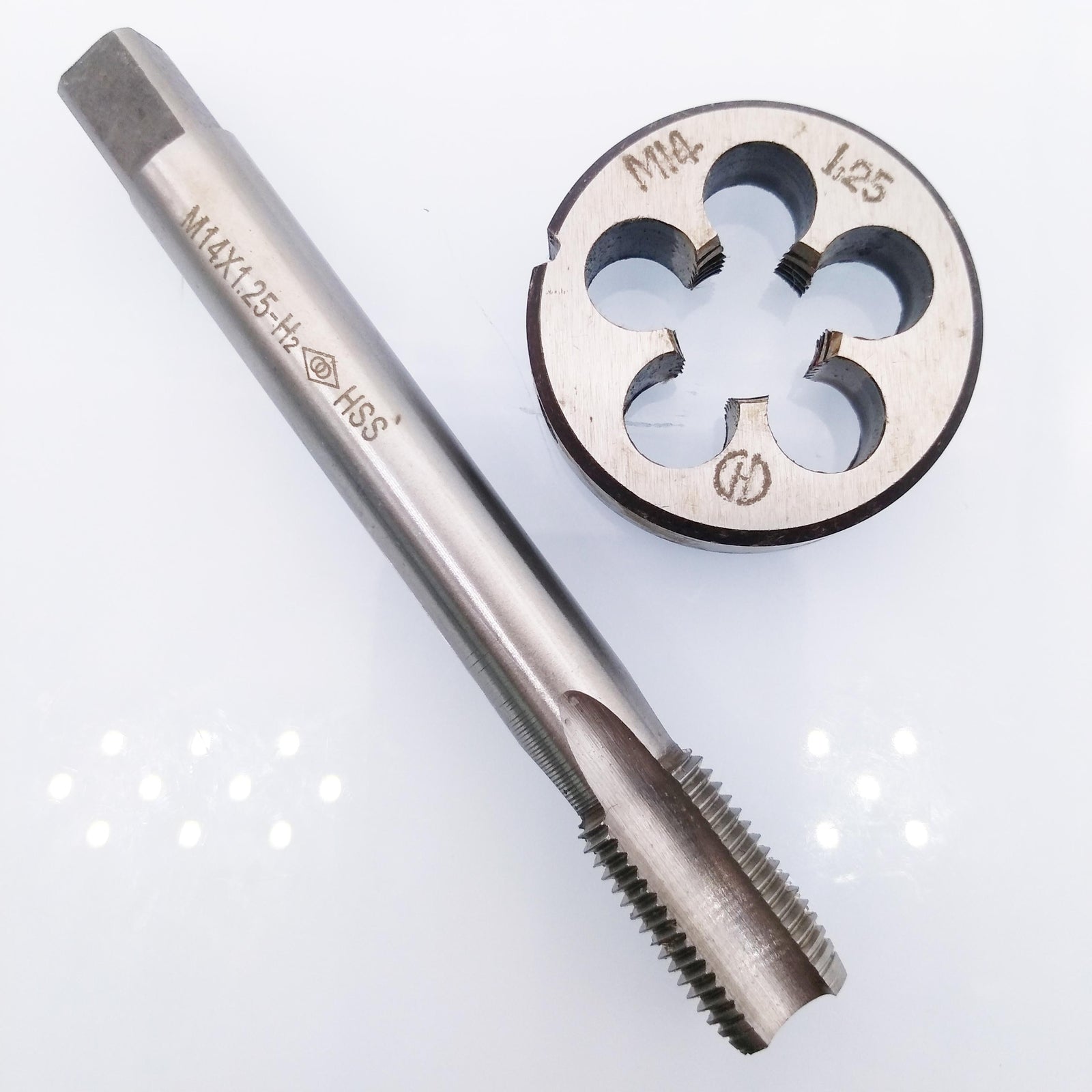 AU Stock HSS M14 x 1.25mm Tap & M14 x 1.25mm Die Metric Thread Right Hand