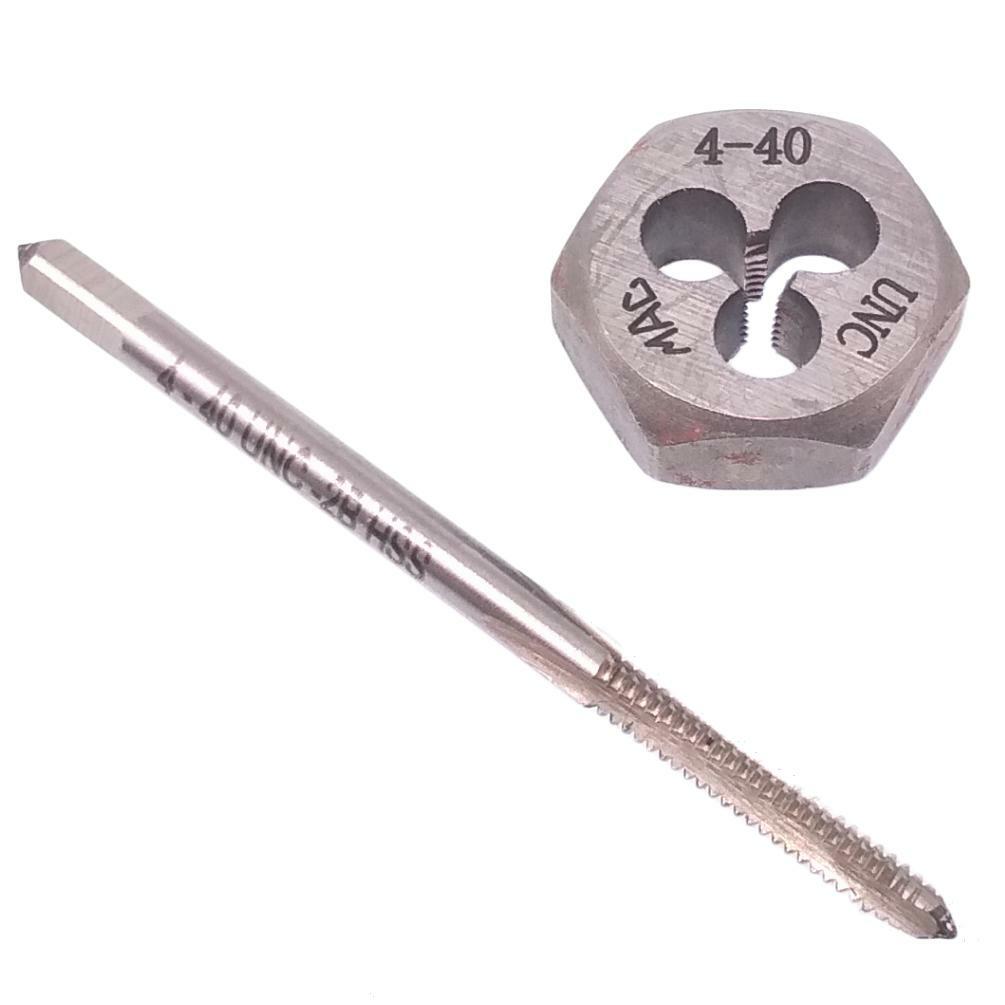 US Stock HSS 4-40 Tap & 4-40 Hexagon Die Thread Right Hand Set