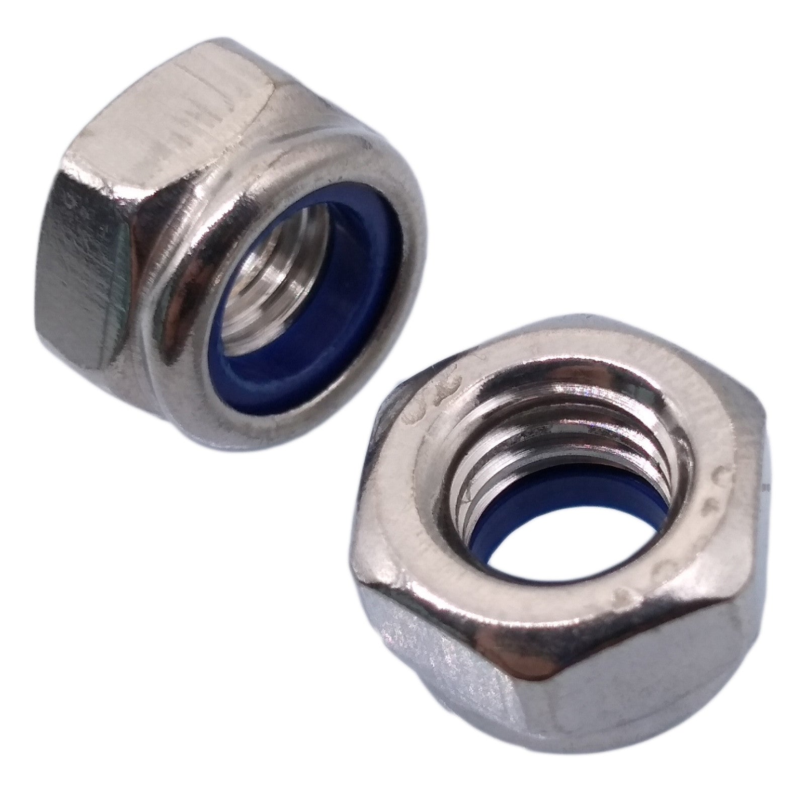 US Stock 20pcs M8 x 1.25mm Nylon Insert Hex Lock Nut DIN985 A2 Stainless Steel