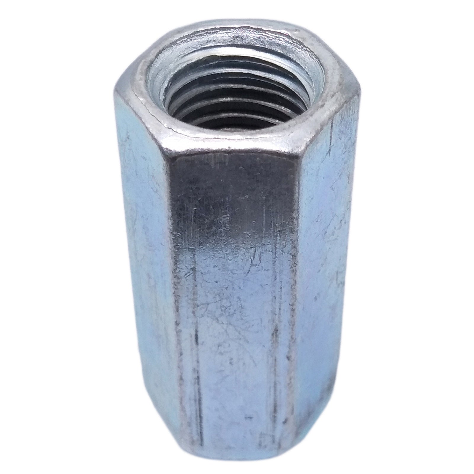 US Stock 2pcs M16 x 2 x 49mm Long Rod Coupling Hex Nut Connector Zinc Plated
