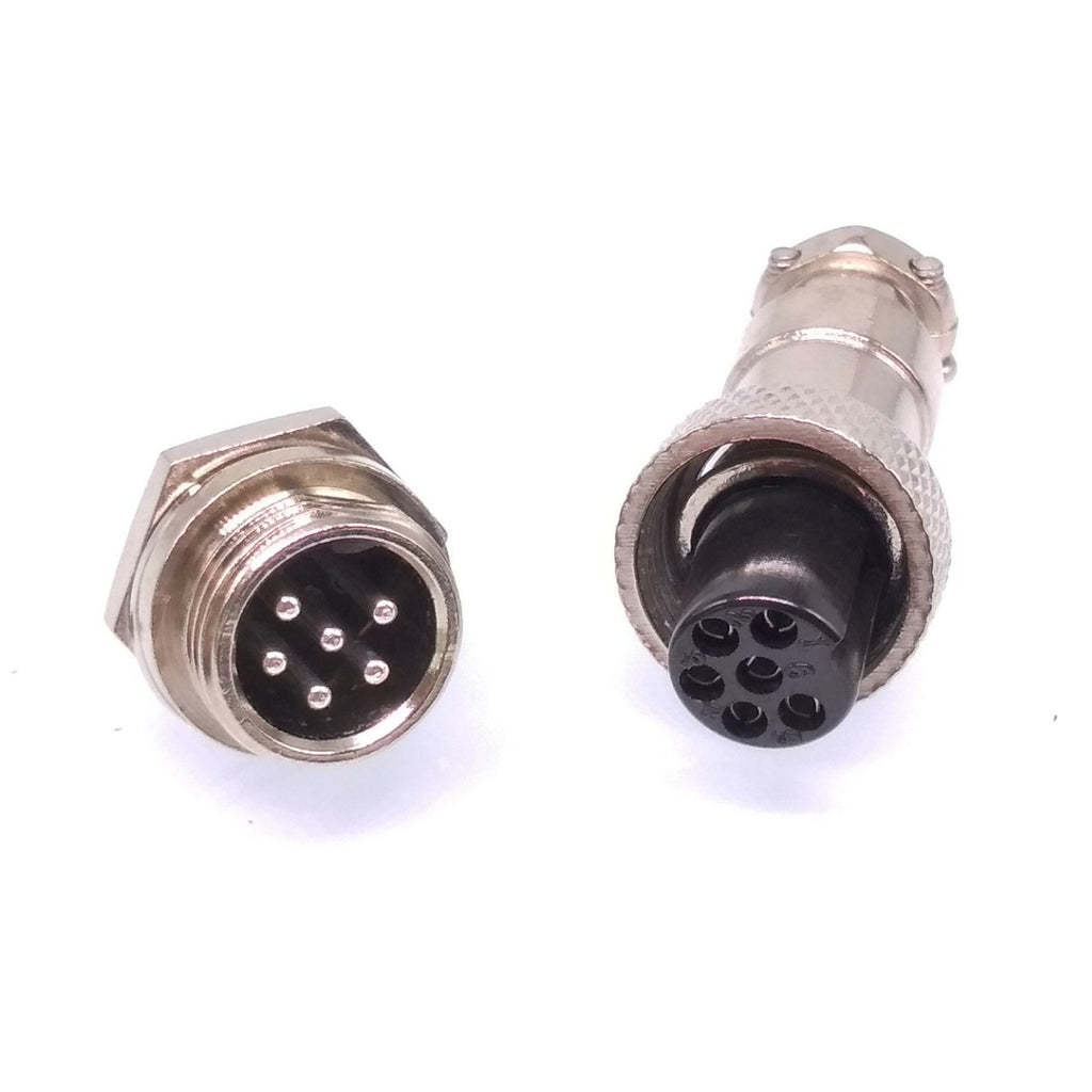 AU Stock 5Set GX12 6Pin 12mm Panel Mounting Metal Aviation Connector Plug Socket