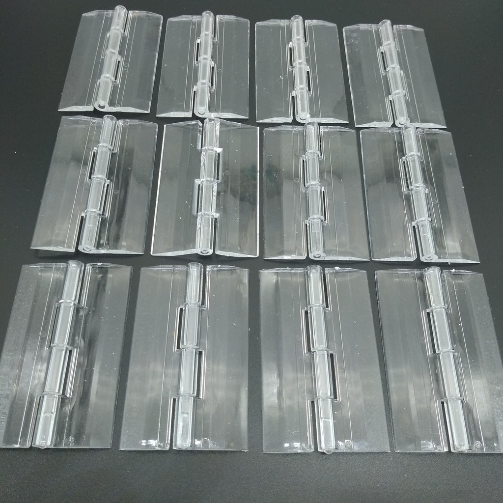US Stock 12pcs Clear PMMA Acrylic Plastic Folding PMMA Hinge 65 x 42mm