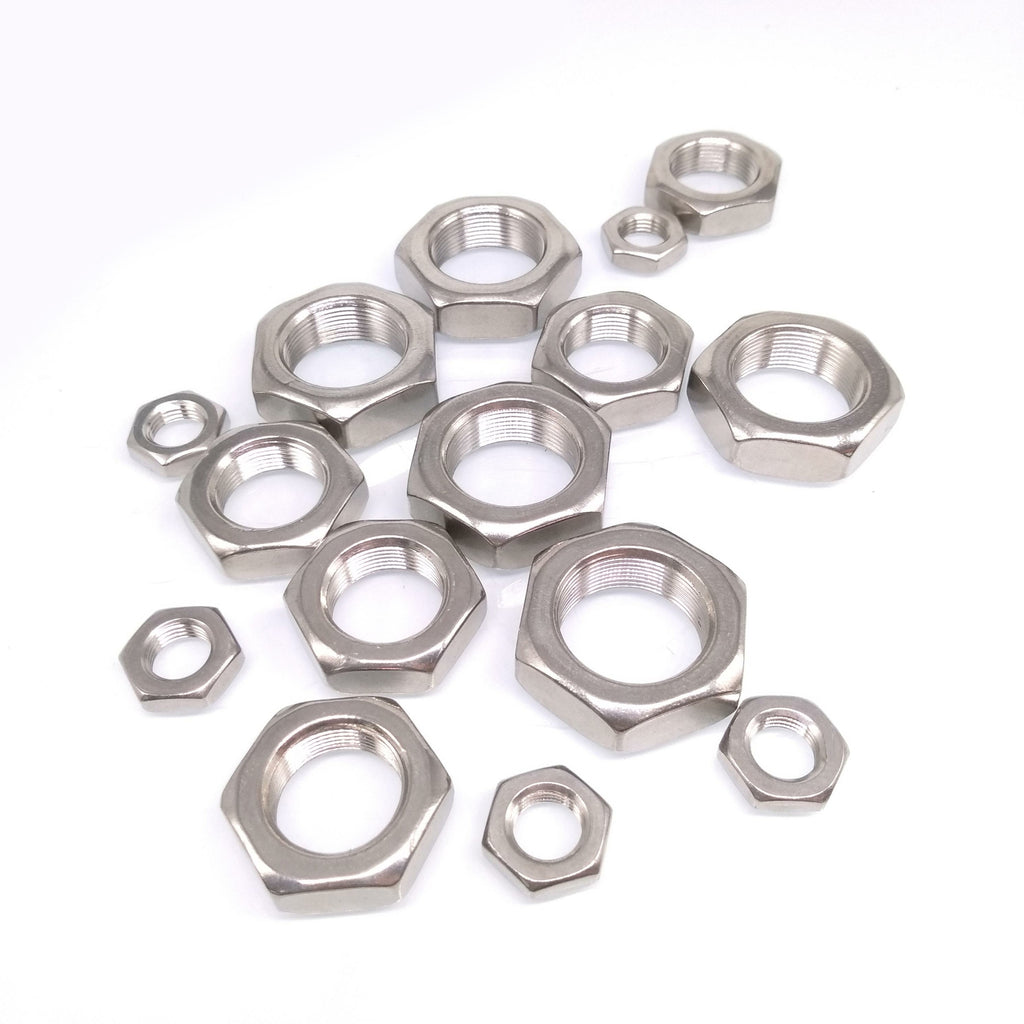 20pcs M14 x 1.5mm Fine Thread Hex Half Thin Jam Nuts A2 304 Stainless Steel
