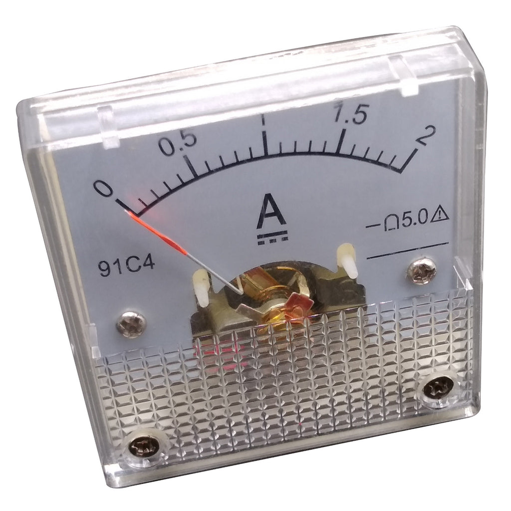 US Stock DC 0 ~ 2A Analog AMP Current Pointer Needle Panel Meter Ammeter 91C4
