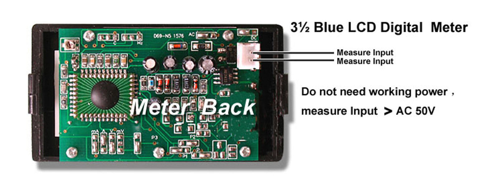 AU Stock LCD Volt Meter AC 80-500V For 110V AC Power Doesn't Require A Power