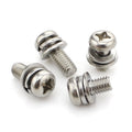 US Stock 50x M3 10mm Philips Pan Head Combination Screw With Spring Flat Washer