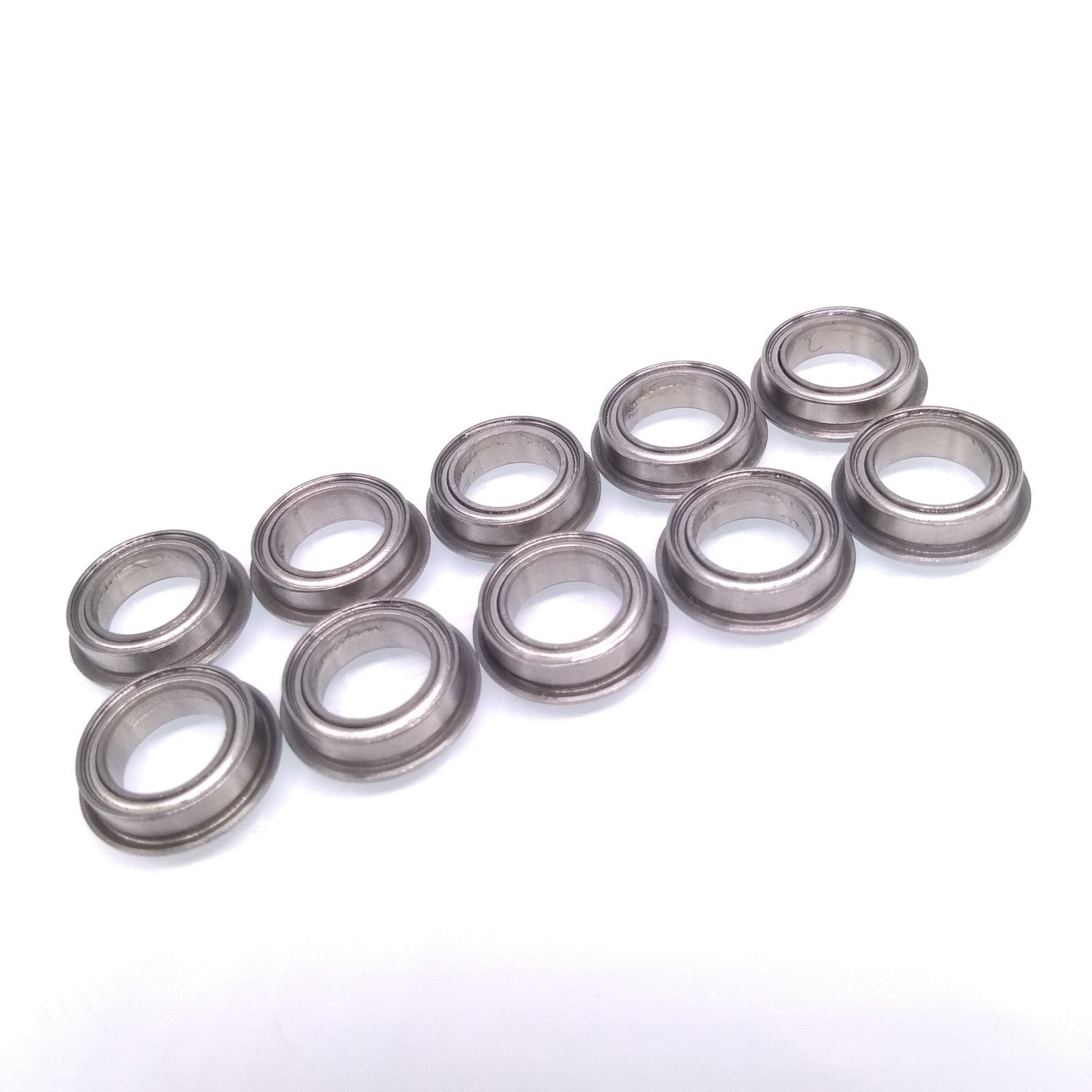 10 x MF128zz Mini Metal Double Shielded Flanged Ball Bearings (8mm*12mm*3.5mm)